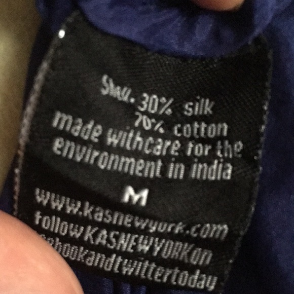 VTG Y2K KAS NEW YORK SILK BLEND ABSTRACT DRAPED DOLMAN SZ M - Picture 5 of 6